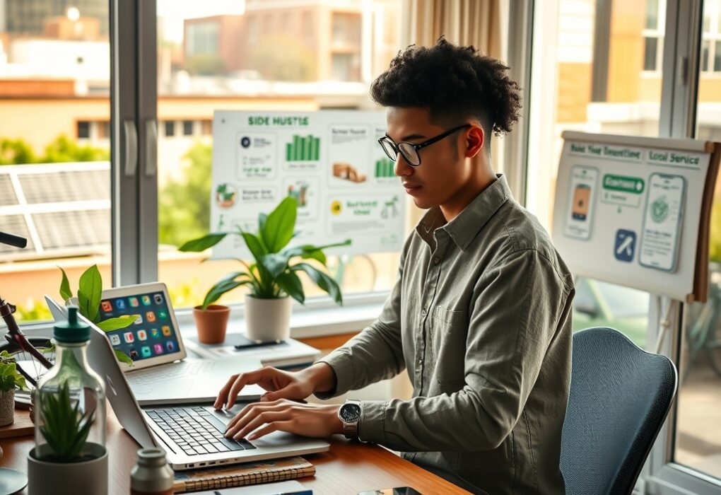 Green Profits & Digital Dreams: 8 Side Hustle Spotlight Ideas for Sustainable Success in 2024