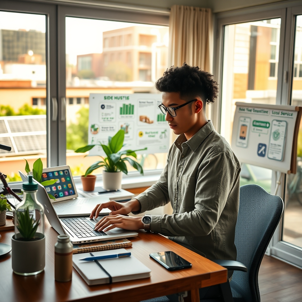 Green Profits & Digital Dreams: 8 Side Hustle Spotlight Ideas for Sustainable Success in 2024